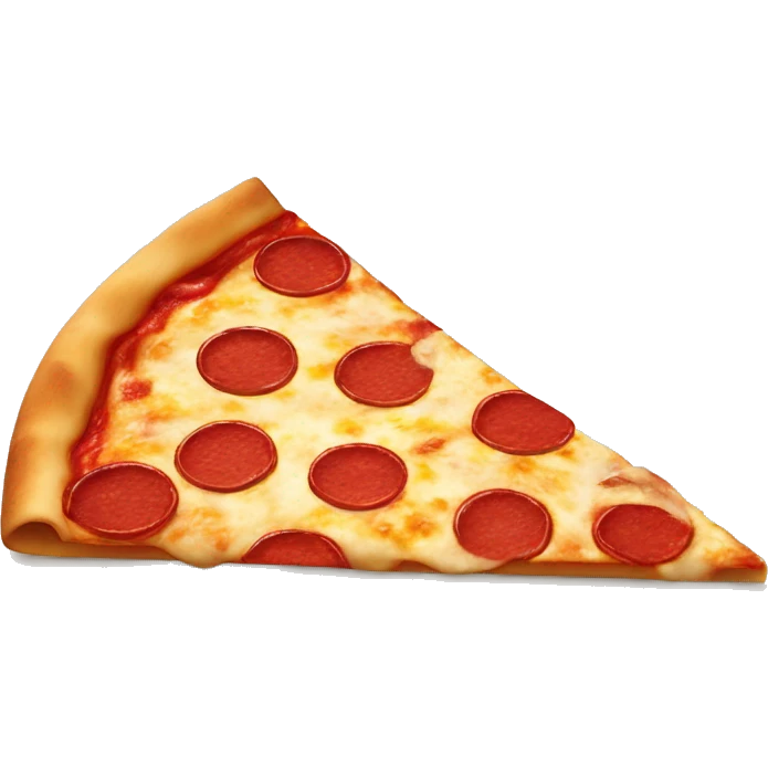 Create a pepperoni piza slice shapped like a heart emoji