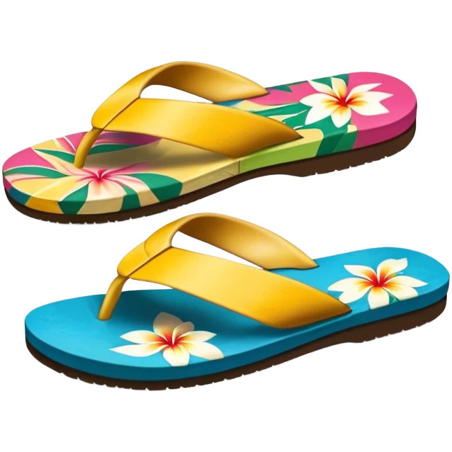 Hawaiian slippers emoji