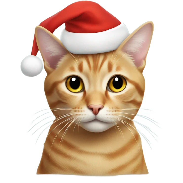 Cat wearing a Christmas hat  emoji