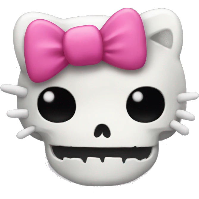 hello kitty skull emoji