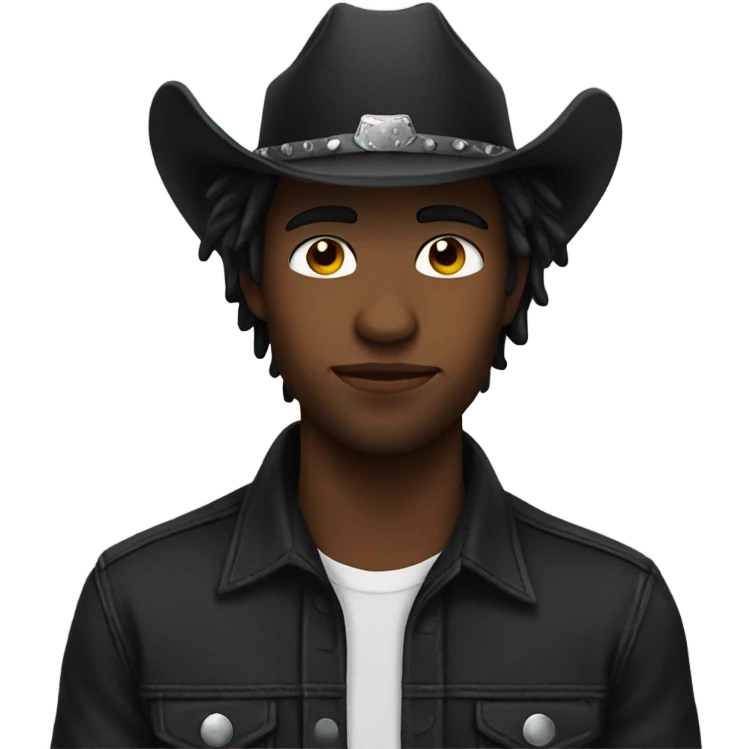 emo person wearing cowboy hat emoji