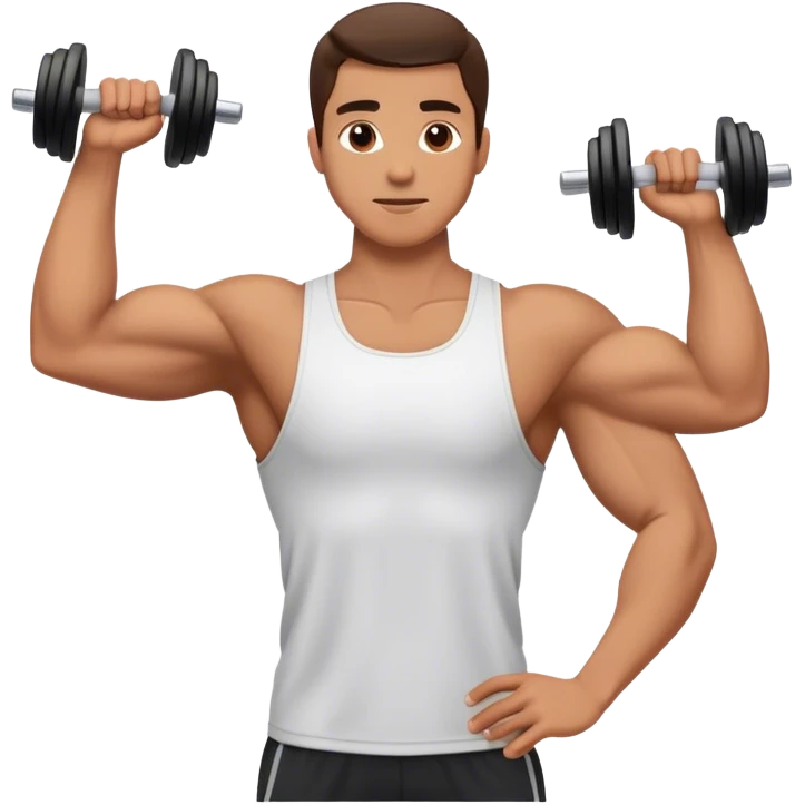 man performing side deltoid exercise emoji