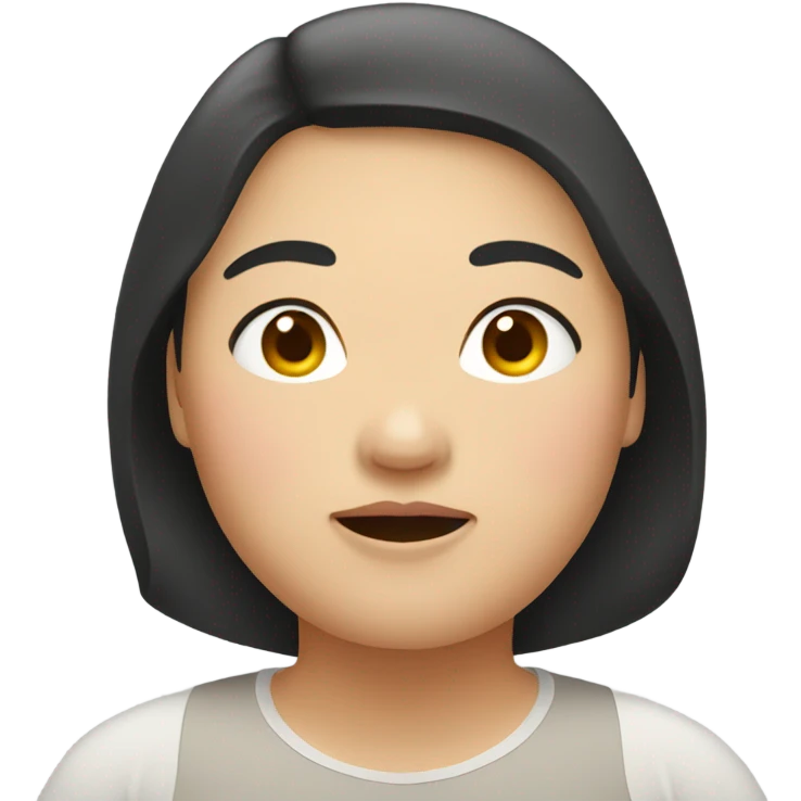 overwieght asian woman emoji