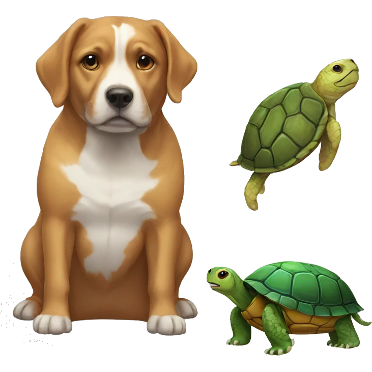 Dog and turtle emoji