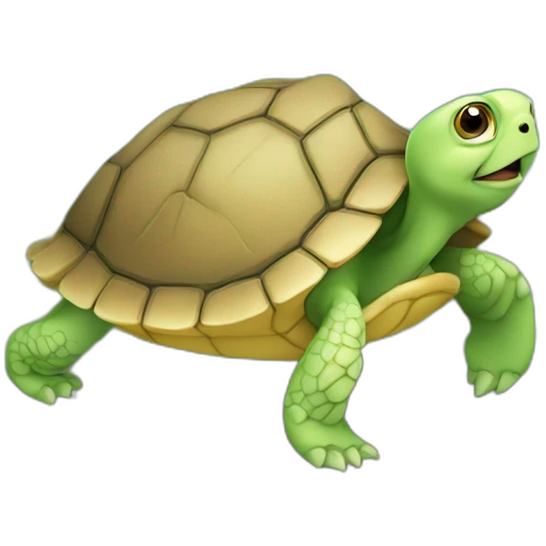 Tortue mangent de l'herbe emoji