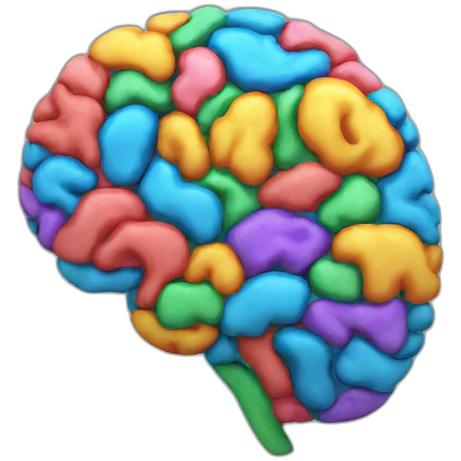 Coloured brain emoji