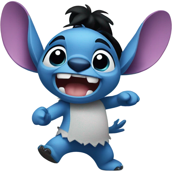 Stitch dancing emoji