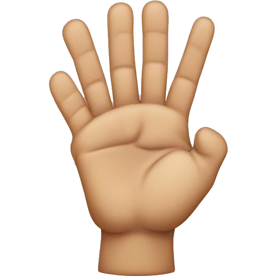 four fingers up with the thumb down emoji
