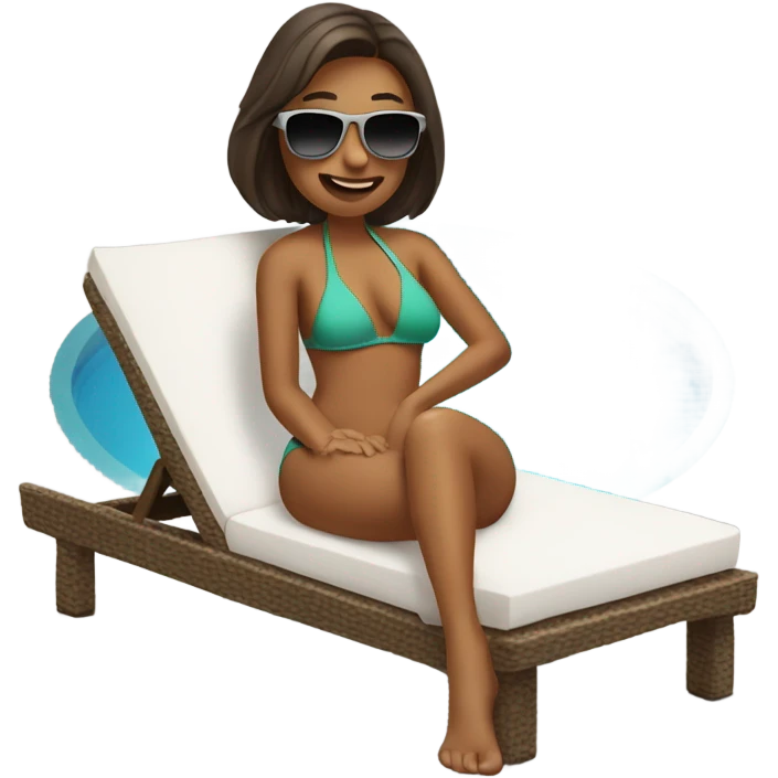 Me sitting by the pool at Florida emoji