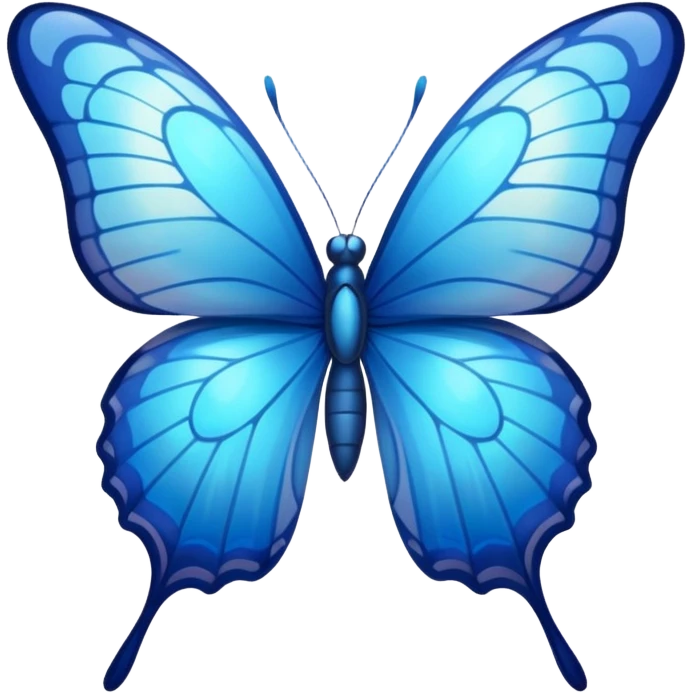 Blue butterfly emoji