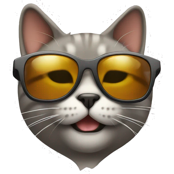 Cat with sunglasses emoji