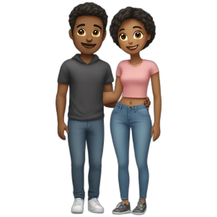 Girl with her boyfriend emoji