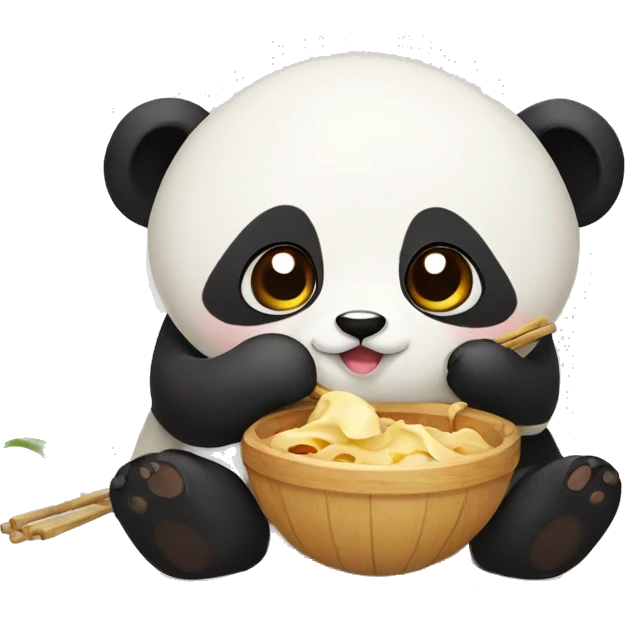 Panda eating peirogi  emoji