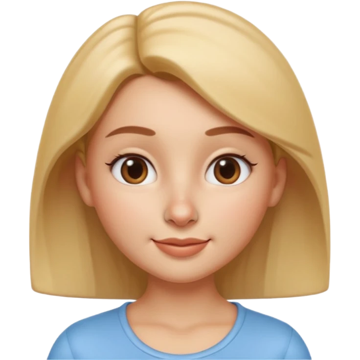A 3D cartoon woman with a small shiny nose pin on her left nostril, soft skin tone, friendly expression, smooth lighting, realistic Memoji-style rendering. emoji
