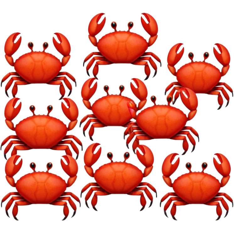 Daddy crabs and baby crabs emoji