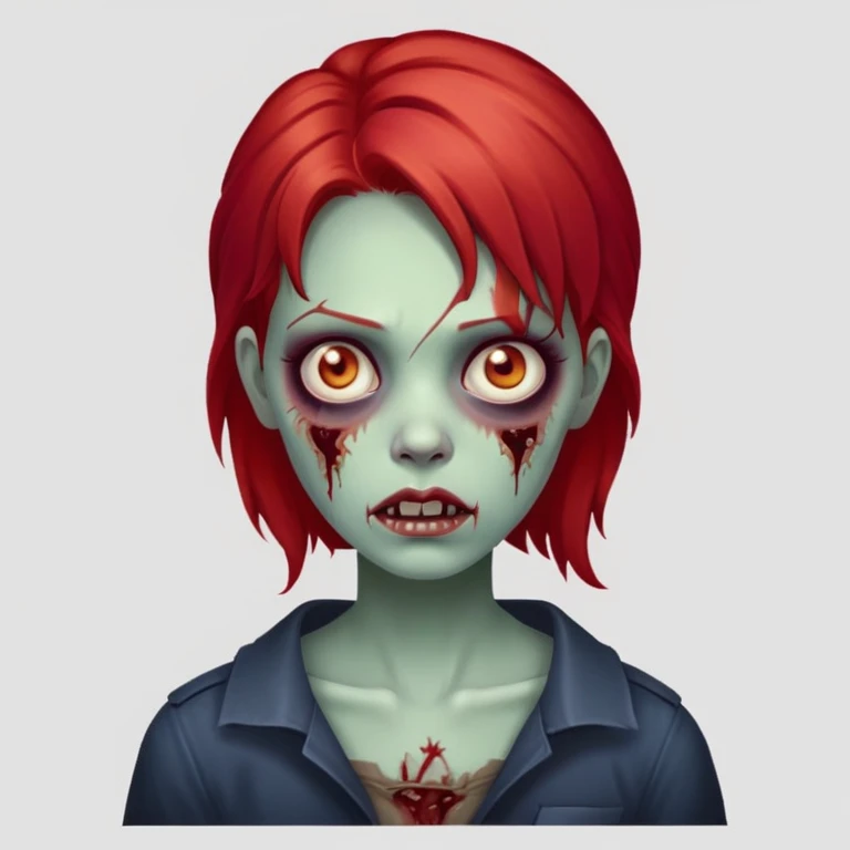 Zombie girl with red hair emoji