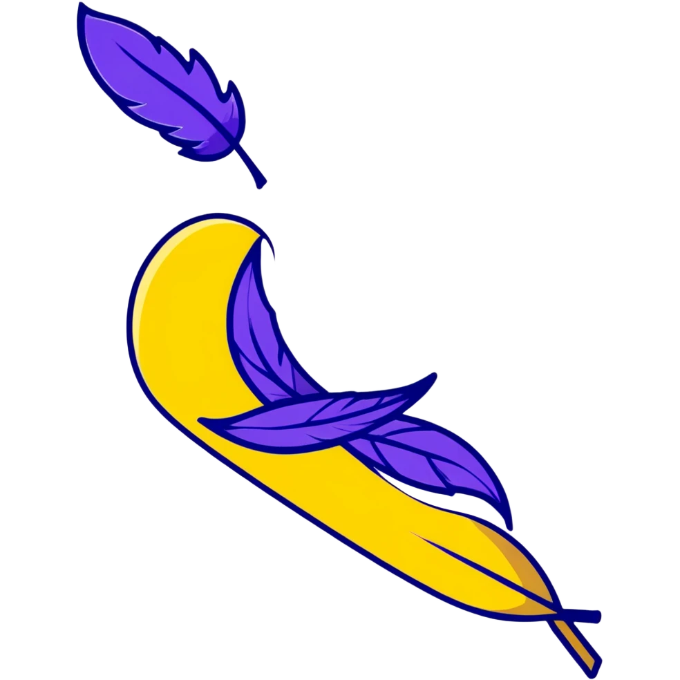 purple feather dancing emoji