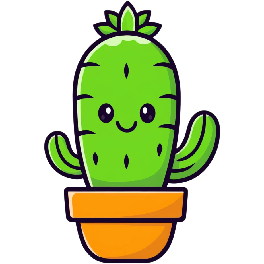 happy cactus emoji