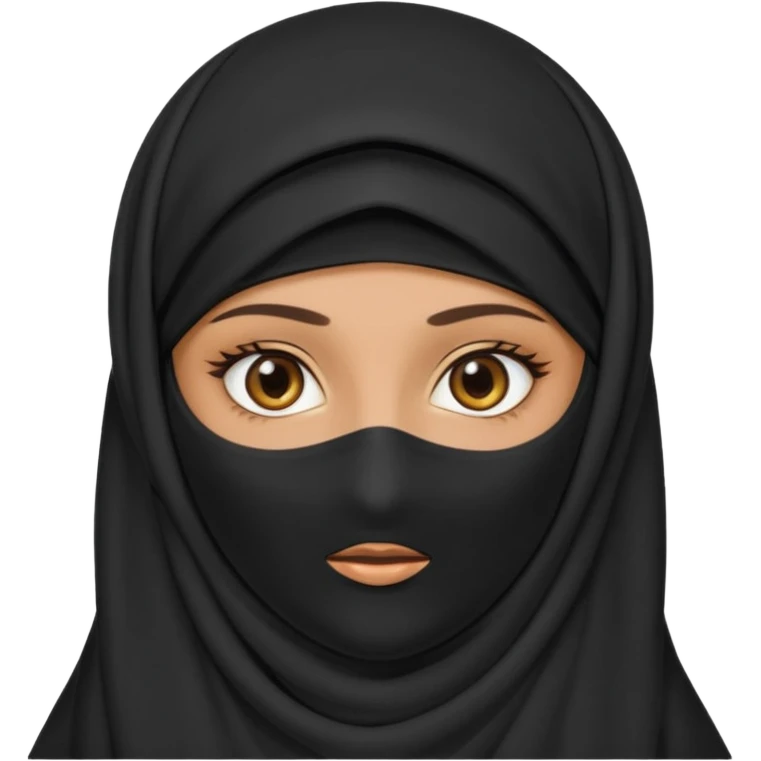 arab GIRL with niquab half body emoji