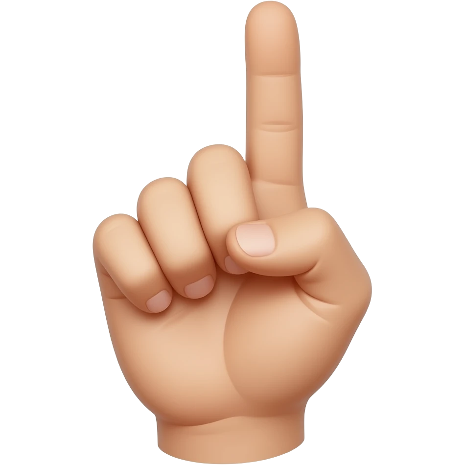 Middle finger pointed out emoji