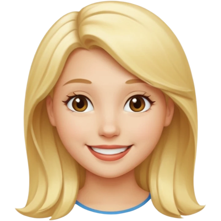 Beautiful curved girl with blonde hair emoji