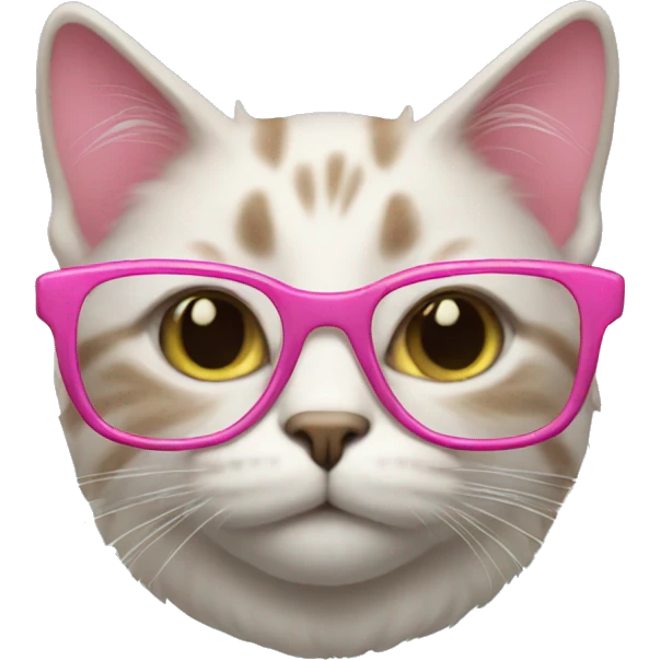 cat with pink glasses emoji
