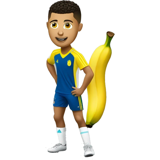 Ronaldo with a banana emoji