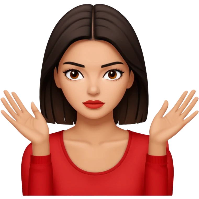 kendall jenner showing stop emoji