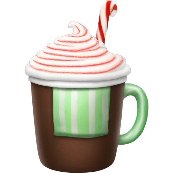 Peppermint hot cocoa  emoji