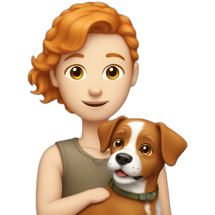 ginger-with-a-dog emoji