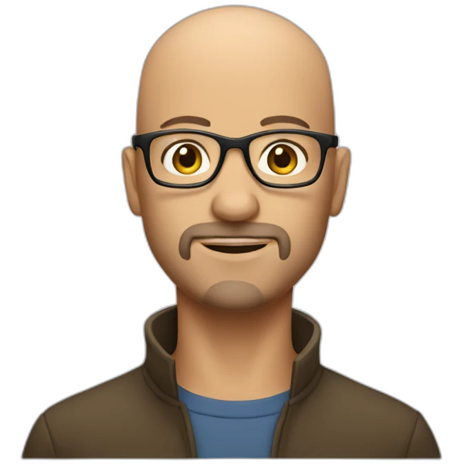 bald white man with glasses and a brown goatee emoji
