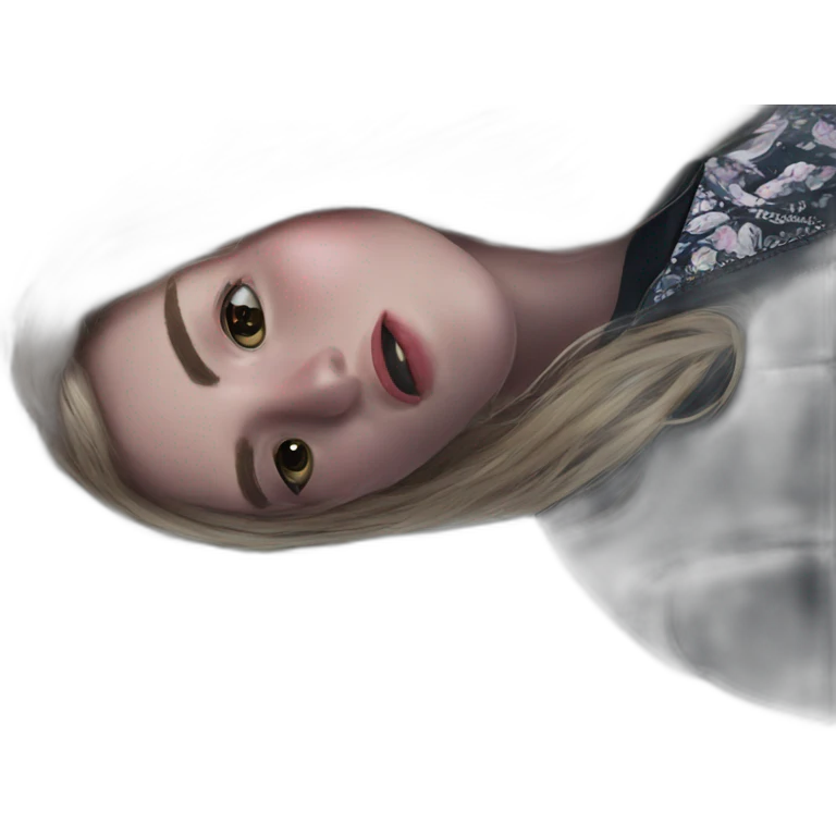 blonde girl with rose emoji