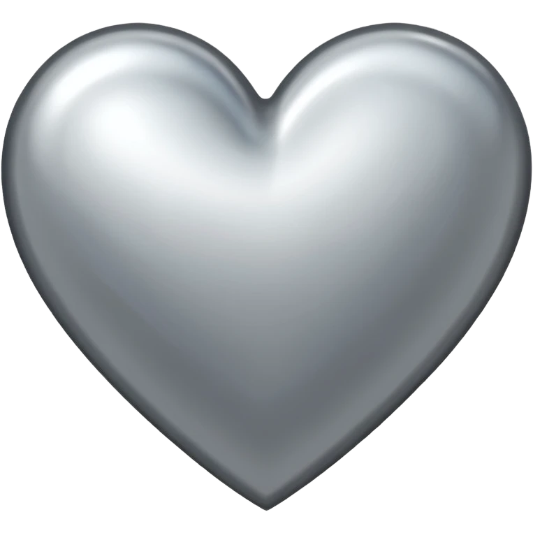 heart with a metallic silver border emoji