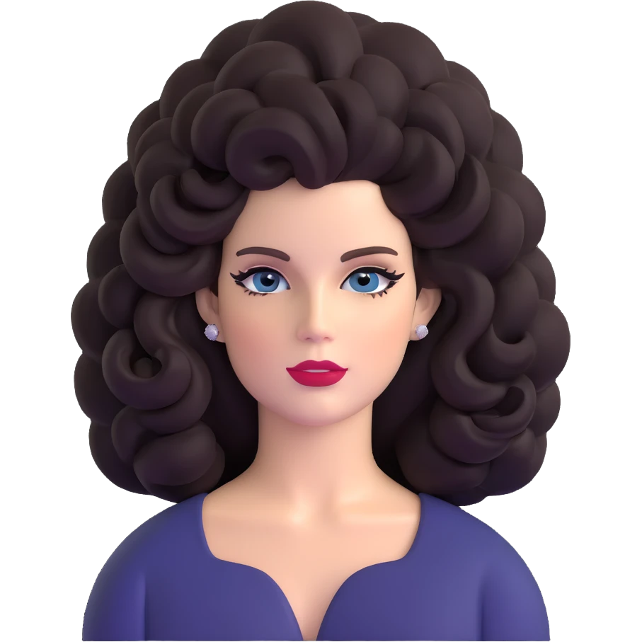 Lana Del Rey with big hair and signature style emoji