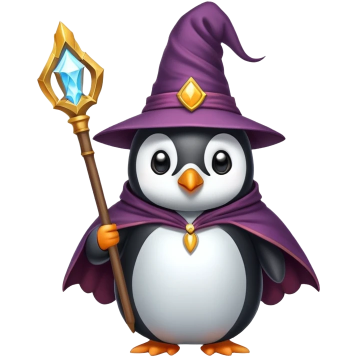 Penguin Wizard emoji