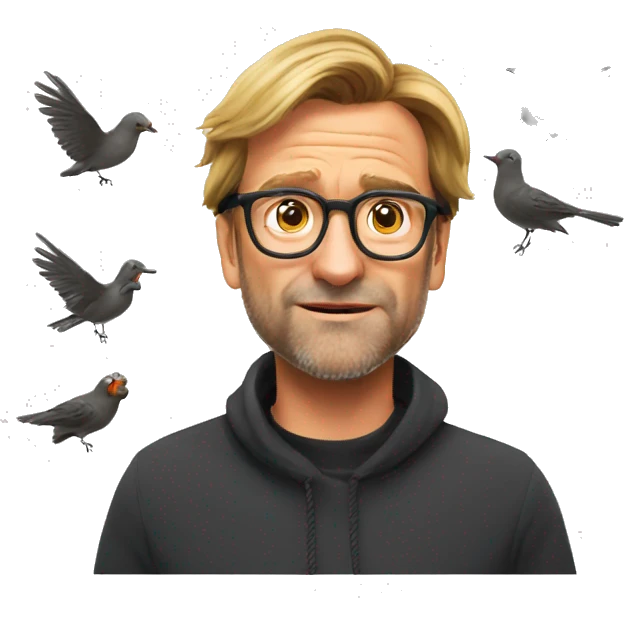 Klopp dizzy with birds around head emoji