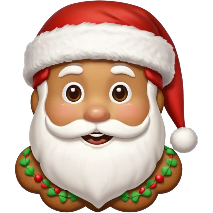 santa gingerbread emoji
