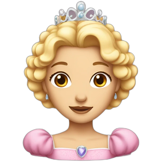 a pretty princess with a wide forehead emoji