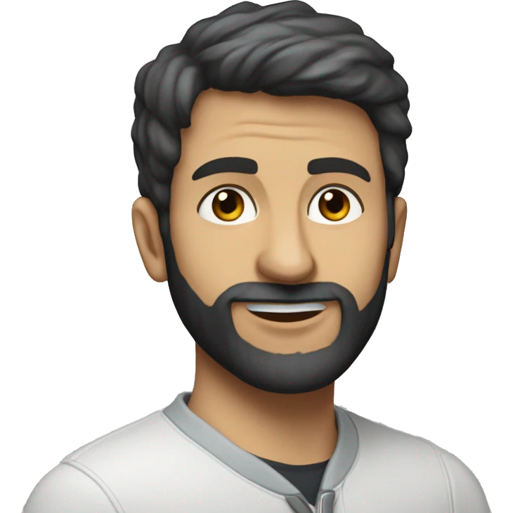 Aza Raskin, Co-Founder of Center for Humane Technology, white male with dark brown very short hair, short scruff and beard emoji