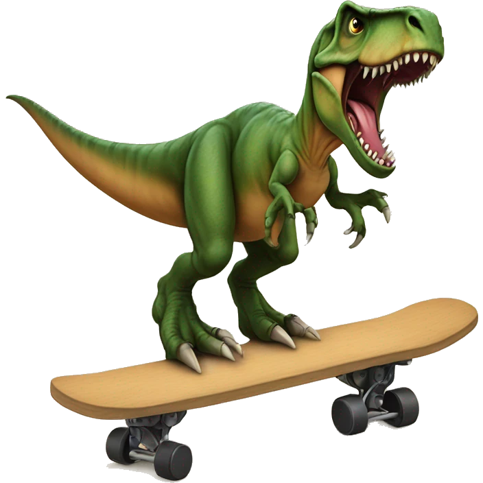 T-Rex on a serfboard emoji