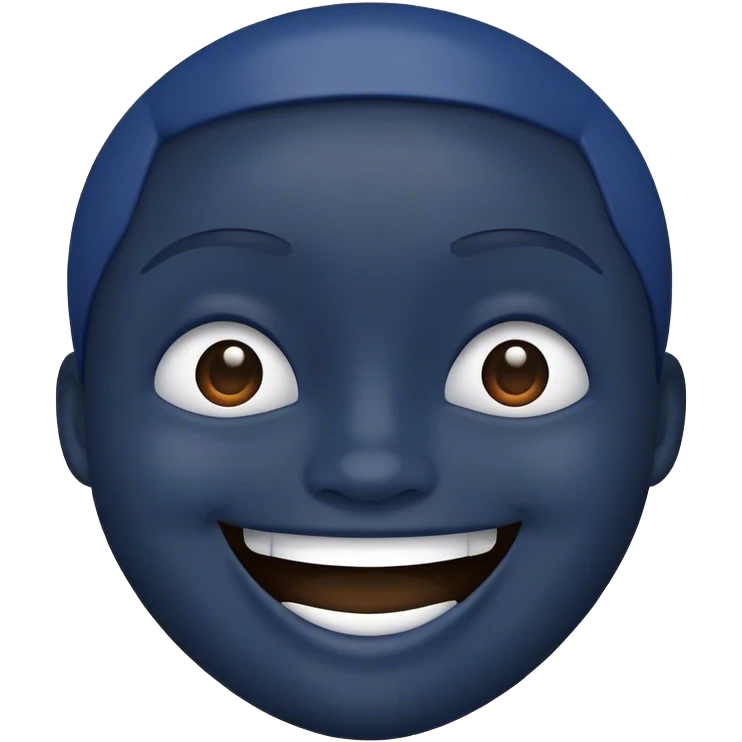 dark blue smile emoji