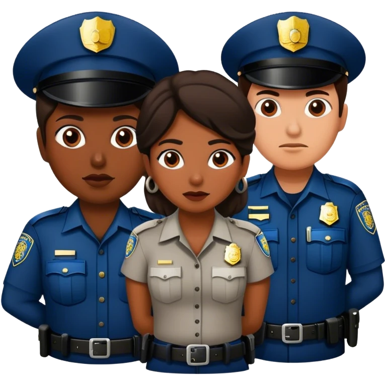 Mexican woman getting arrested by police emoji