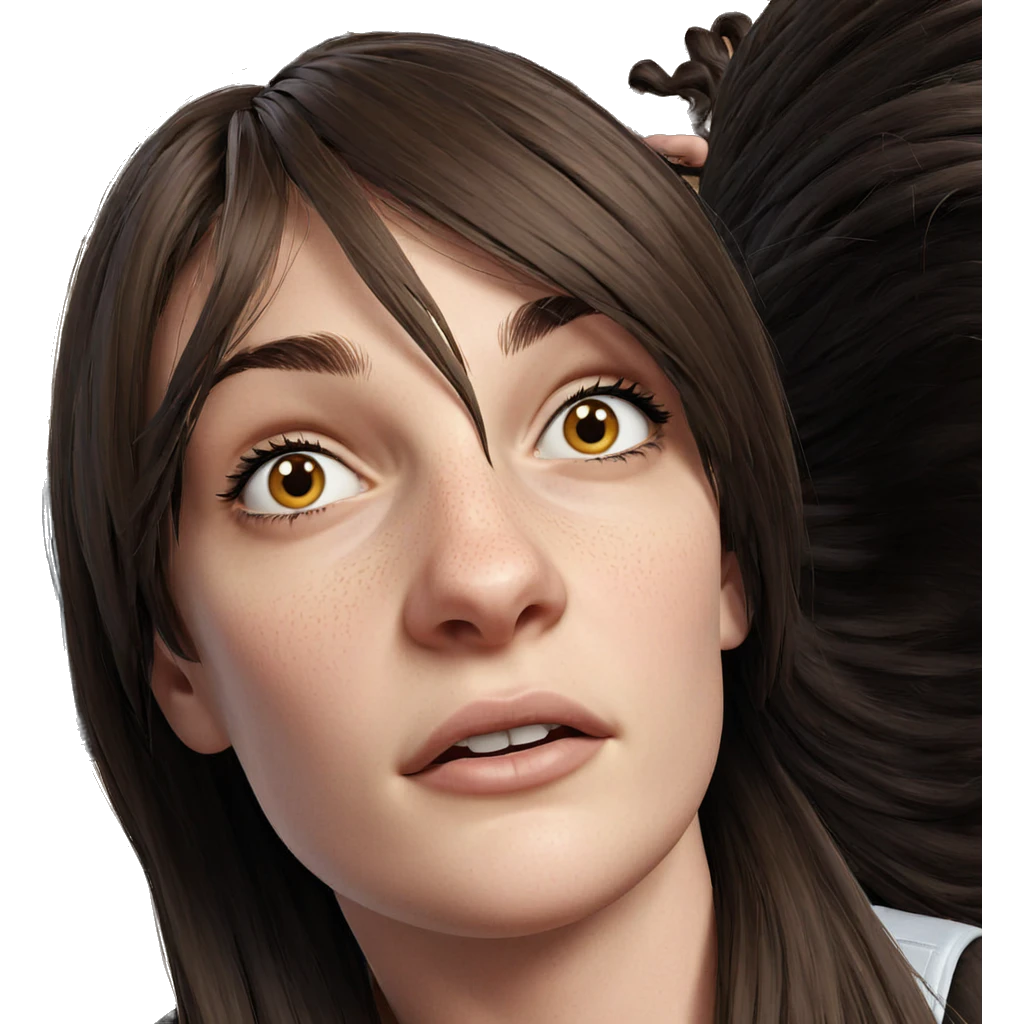 girl with long brown hair emoji