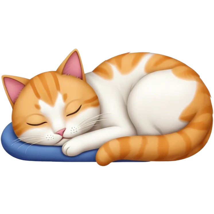 A cat sleeping emoji
