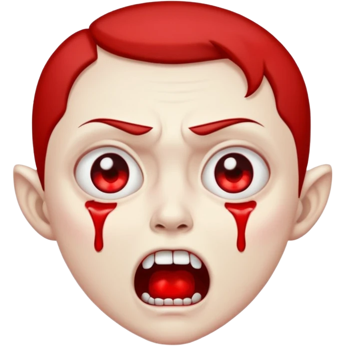 vampire crying with shout, full body. emoji