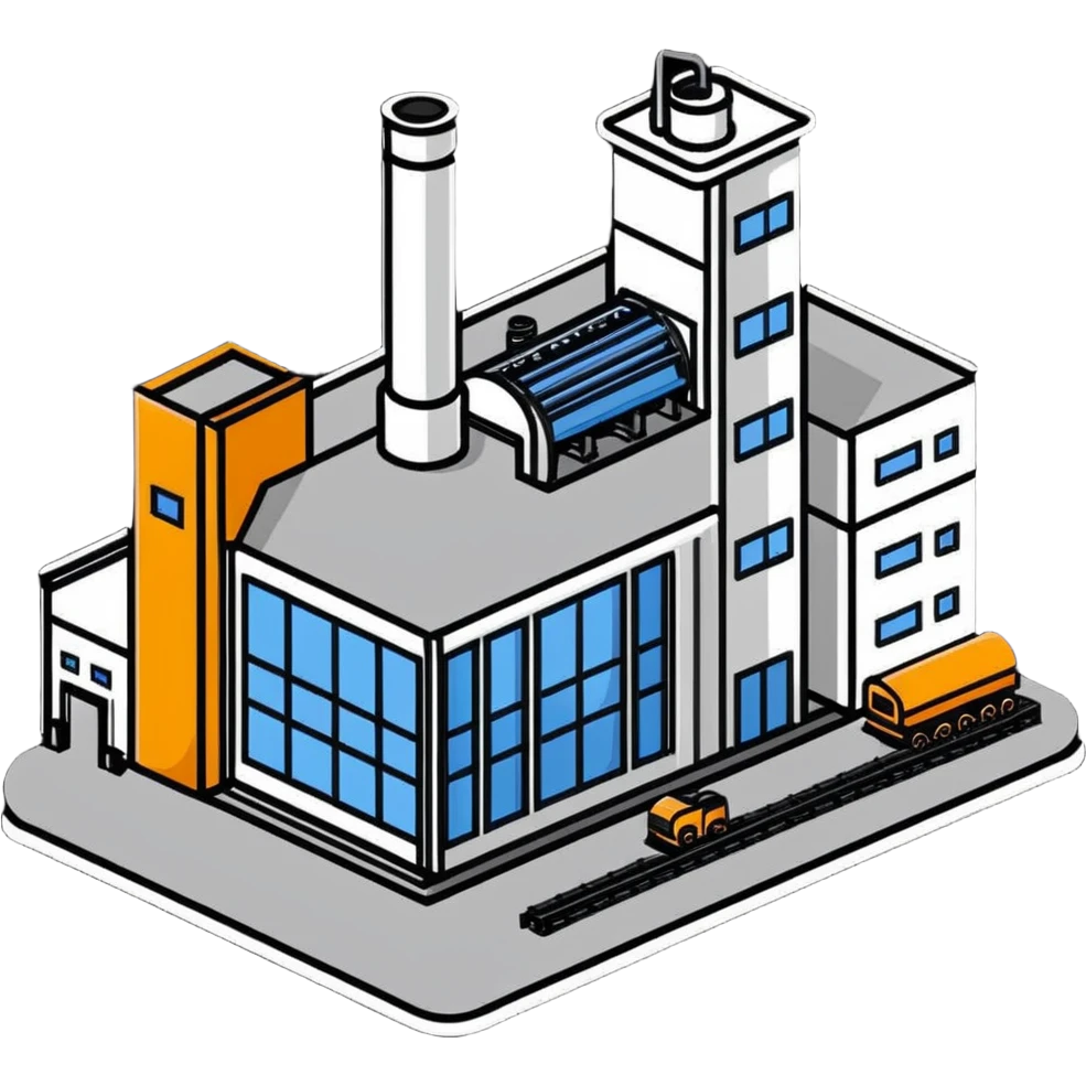 factory building with production line emoji