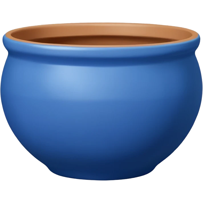 Clay Pottery Bowl blue  emoji
