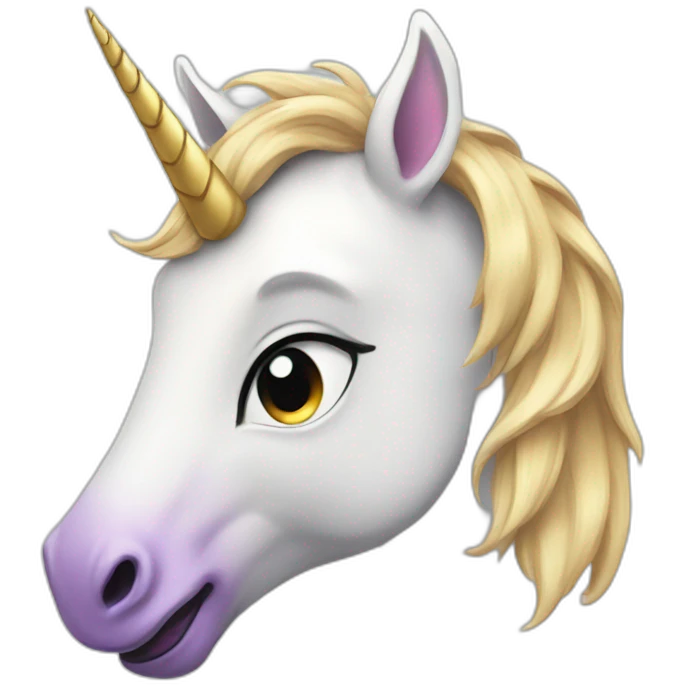 Unicorn smiling emoji