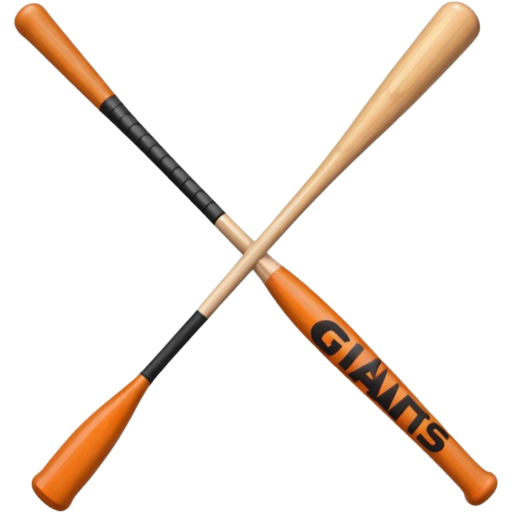 Baseball bat with Giants logo emoji