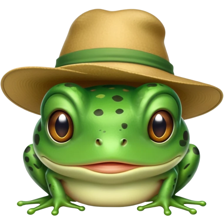 Frog wearing hat emoji